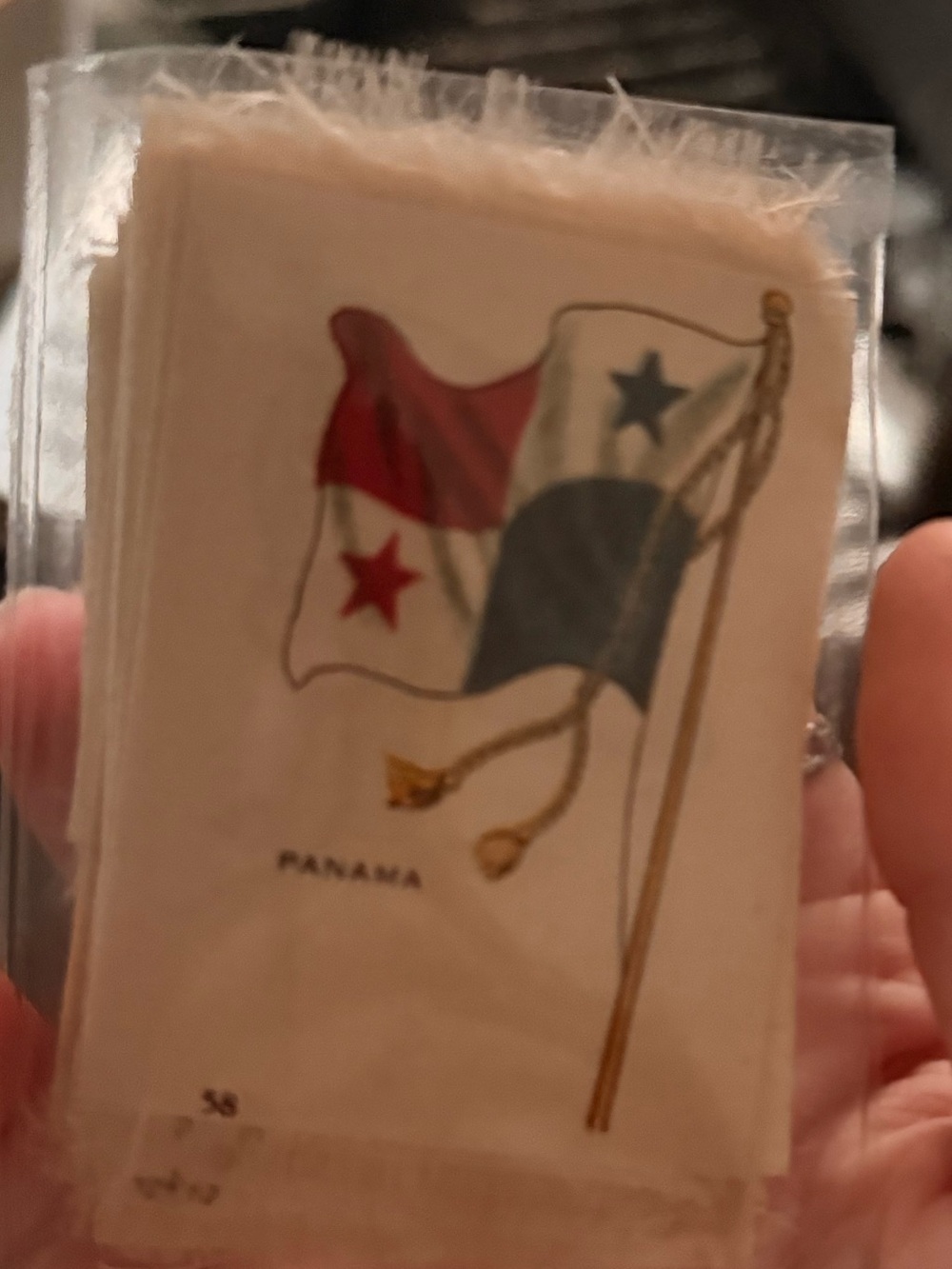 Panama Flag Collectible tobacco Silk Card